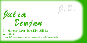 julia demjan business card