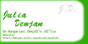 julia demjan business card